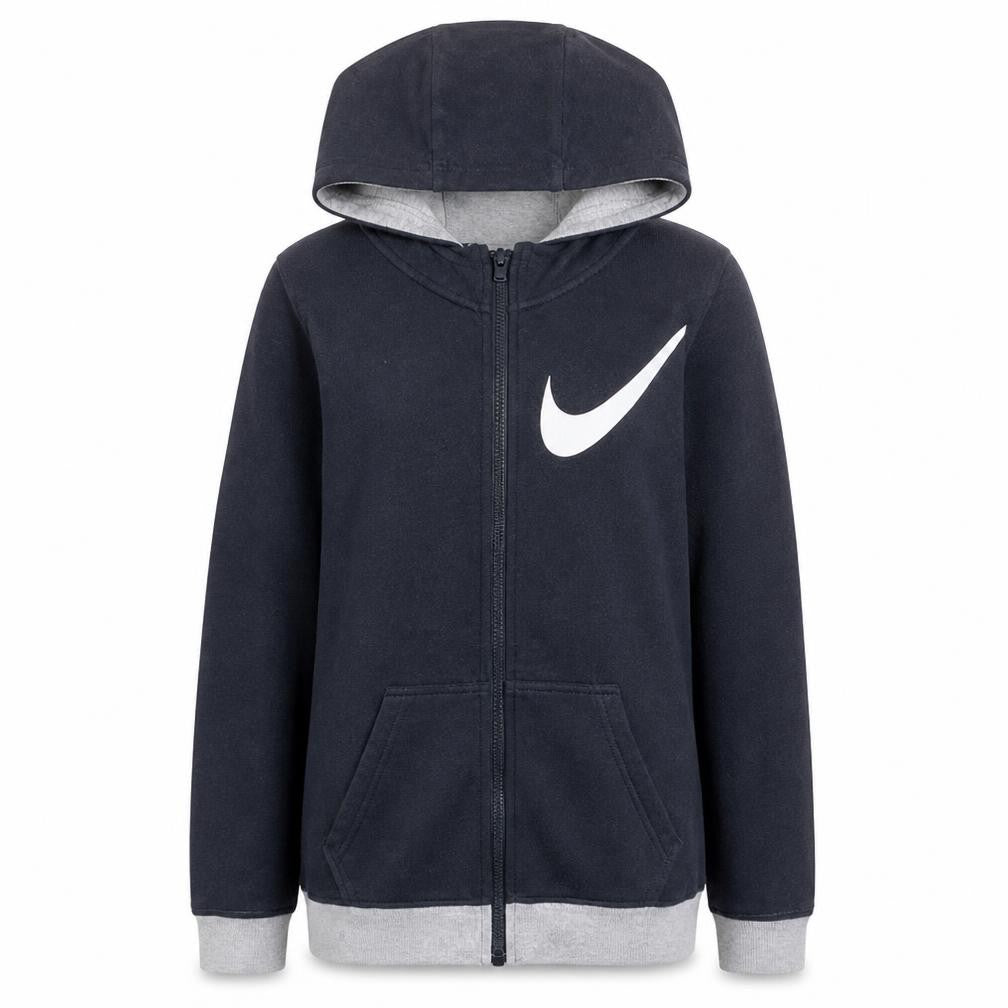 Nike Women Black Full Zip Hoodie XL Cotton Blend Logo Sportswear