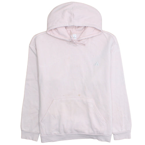 Adidas Womens Pink Pullover Hoodie 2XL Relaxed Fit Casual Sweatshirt