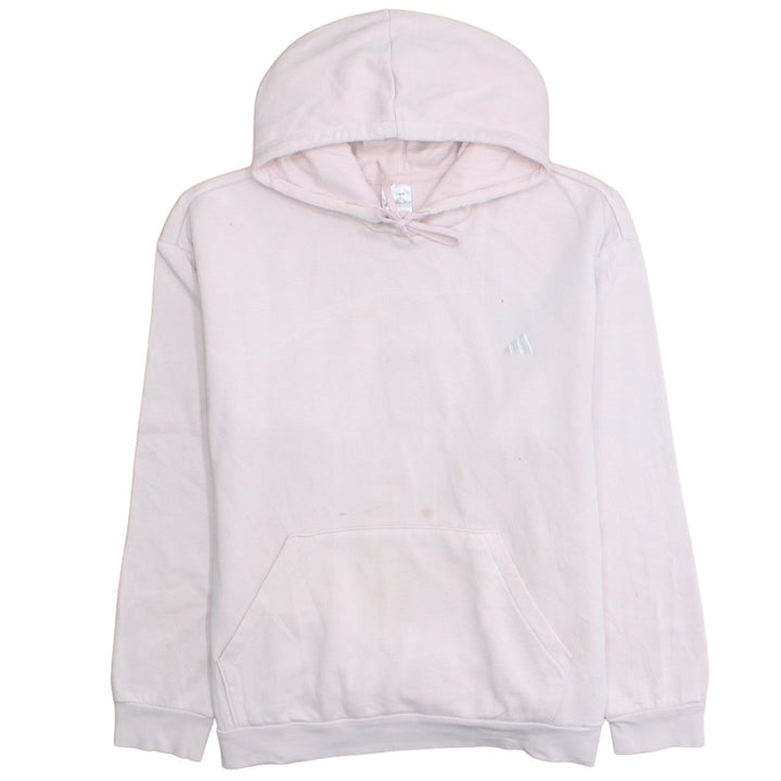 Adidas Womens Pink Pullover Hoodie 2XL Relaxed Fit Casual Sweatshirt