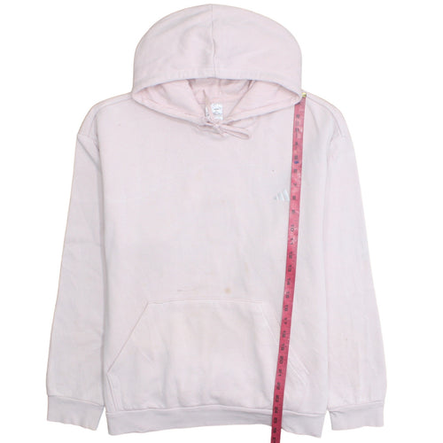 Adidas Womens Pink Pullover Hoodie 2XL Relaxed Fit Casual Sweatshirt