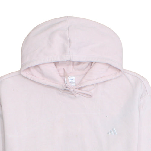 Adidas Womens Pink Pullover Hoodie 2XL Relaxed Fit Casual Sweatshirt