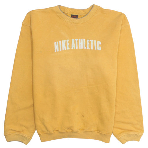 Nike Boys Yellow Athletic Crew Neck Sweatshirt XL Cotton Fleece