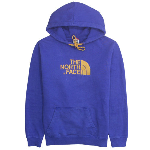 The North Face Womens Blue Pullover Hoodie Large Cotton Logo