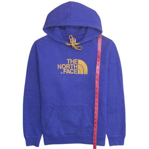 The North Face Womens Blue Pullover Hoodie Large Cotton Logo