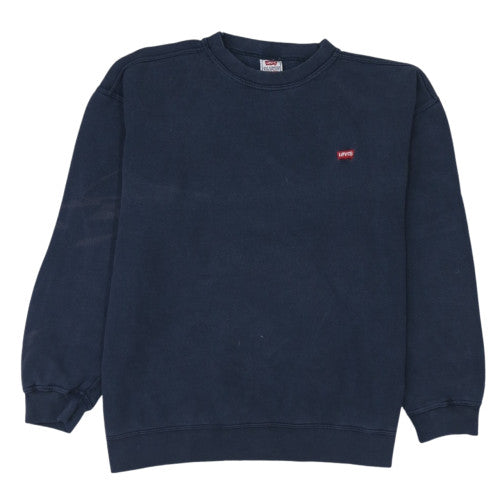 Levi's Mens Blue Pullover Crew Neck Sweatshirt L Classic Fleece