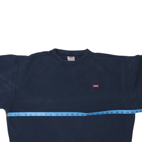 Levi's Mens Blue Pullover Crew Neck Sweatshirt L Classic Fleece