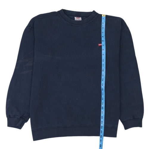 Levi's Mens Blue Pullover Crew Neck Sweatshirt L Classic Fleece