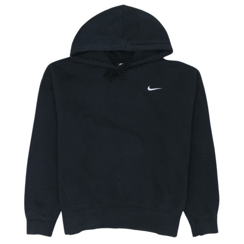 Nike Womens Black Pullover Hoodie L Hooded Sweatshirt Logo Embroidered
