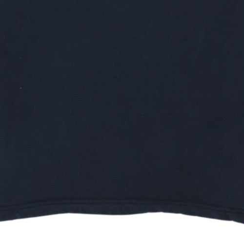 FILA Men's Blue Retro 1/4 Zip Collared Sweatshirt XL