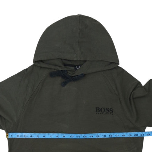 Hugo Boss Men's Green Pullover Hoodie Size M Regular Fit