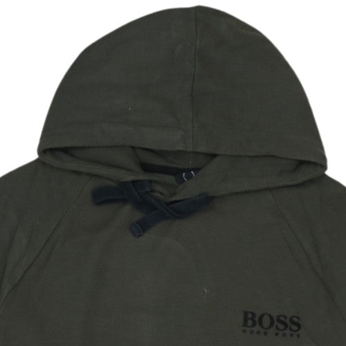 Hugo Boss Men's Green Pullover Hoodie Size M Regular Fit