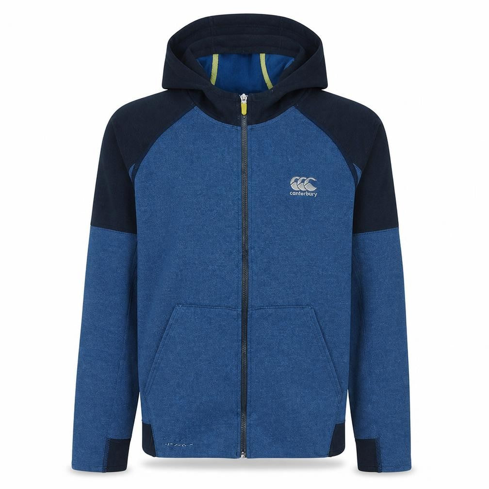 Canterbury Mens Blue Full Zip Hoodie M Relaxed Fit Casual Sportswear