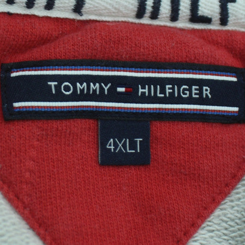Tommy Hilfiger Mens Grey 4XLT Track Jacket Full Zip Cotton Blend