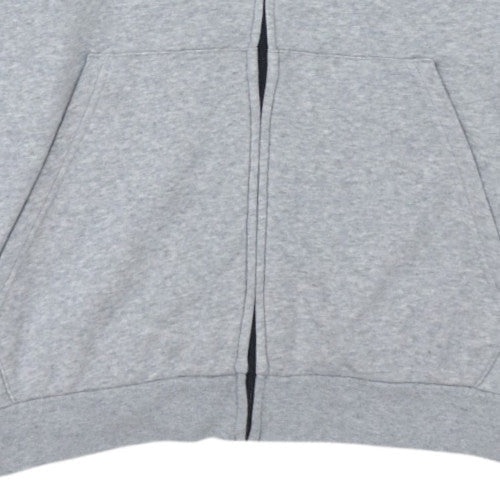 Adidas Men's Grey Full Zip Hoodie 2XL - Athletic Classic Style