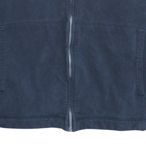 Nautica Men's Blue Full Zip Hoodie L Logo Design Fleece