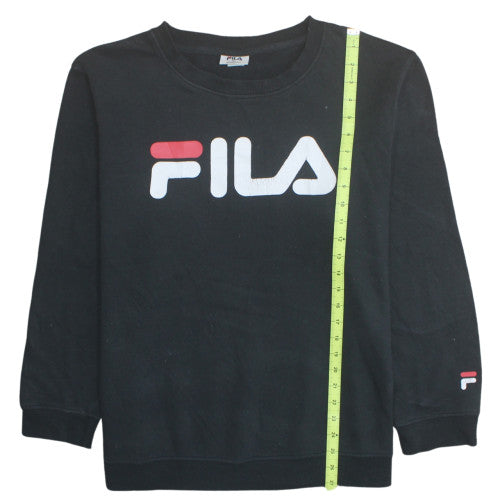 FILA Men's Black XL Pullover Sweatshirt Crew Neck Logo Fleece