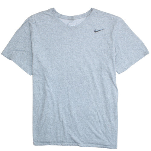 Nike Men's Grey 2XL Dri-Fit Athletic Crew Neck Sports T-Shirt