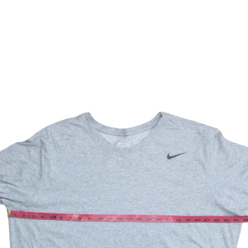 Nike Men's Grey 2XL Dri-Fit Athletic Crew Neck Sports T-Shirt
