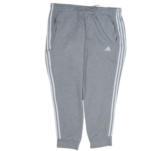 Adidas Men's Grey 2XL Jogger Sweatpants with Side Stripes