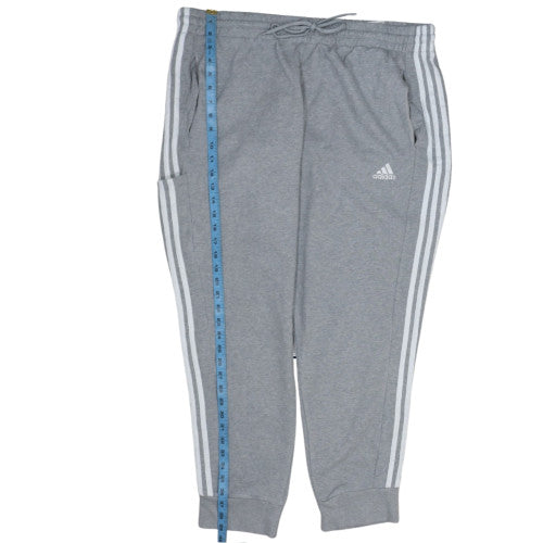 Adidas Men's Grey 2XL Jogger Sweatpants with Side Stripes