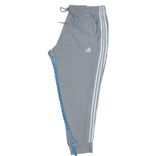Adidas Men's Grey 2XL Jogger Sweatpants with Side Stripes