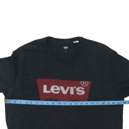 Levi's Men's Black XL Graphic Print Crew Neck T-Shirt
