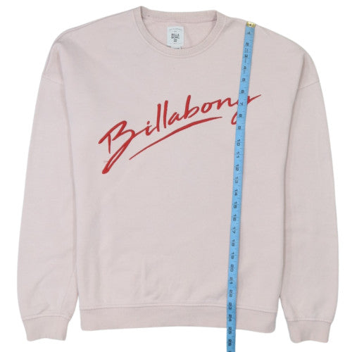 Billabong Womens Pink Crew Neck Pullover Sweatshirt Size 8