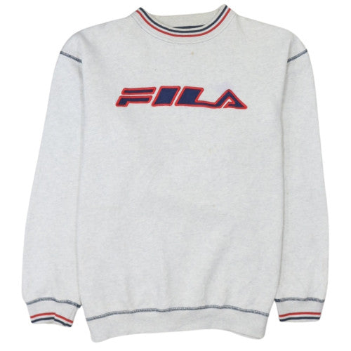 Fila Mens Grey Embroidered Logo Pullover Sweatshirt M