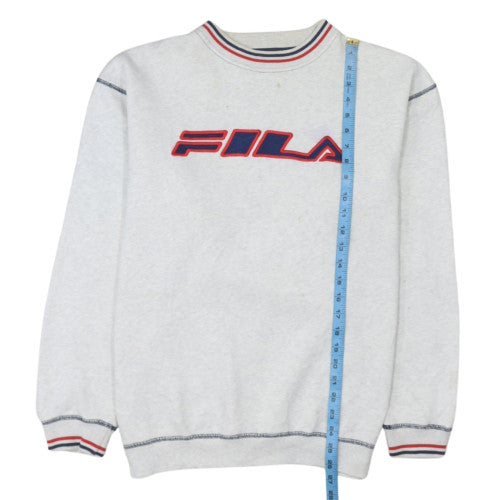 Fila Mens Grey Embroidered Logo Pullover Sweatshirt M