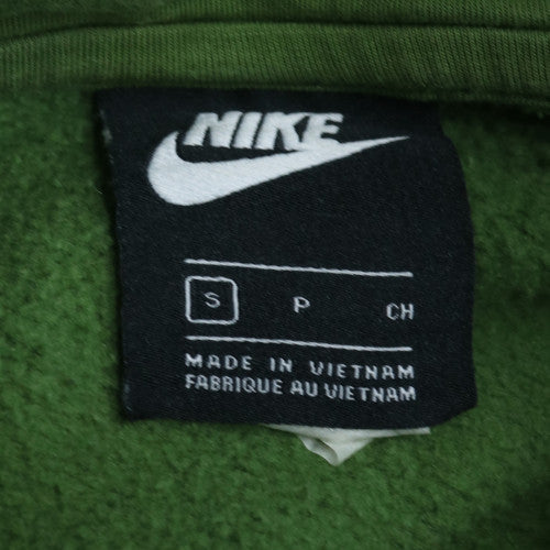 Nike Men's Green Full Zip Hoodie Swoosh Logo Size S