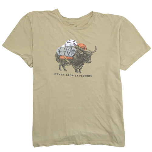 The North Face Men's Beige Graphic T-Shirt XXL Cotton Outdoor
