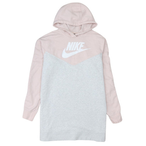 Nike Women’s Pink & Grey Pullover Long Sleeve Hoodie Size M