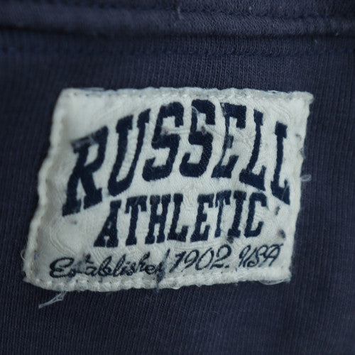 Russell Athletic Men's Blue XL Pullover Hoodie with Logo Print