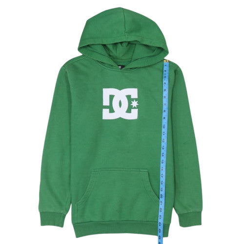 DC Men's Green Pullover Hoodie XL Logo Fleece Casual Sweatshirt
