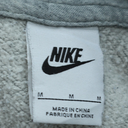 Nike Men's Grey Full Zip Hoodie M Regular Fit Fleece Sweatshirt