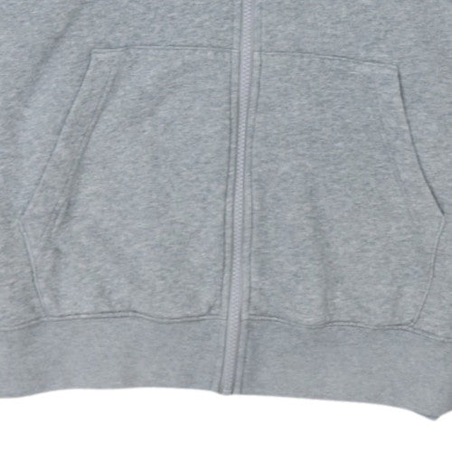 Nike Men's Grey Full Zip Hoodie M Regular Fit Fleece Sweatshirt