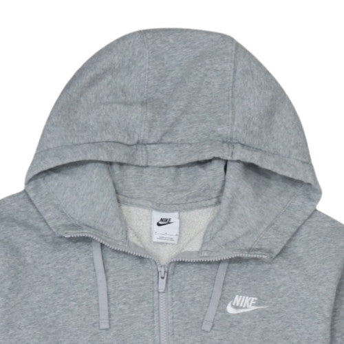 Nike Men's Grey Full Zip Hoodie M Regular Fit Fleece Sweatshirt