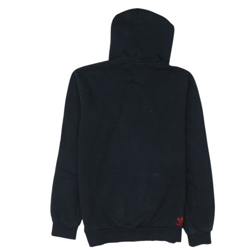 Adidas Men's Black XS Pullover Hoodie with Red Logo