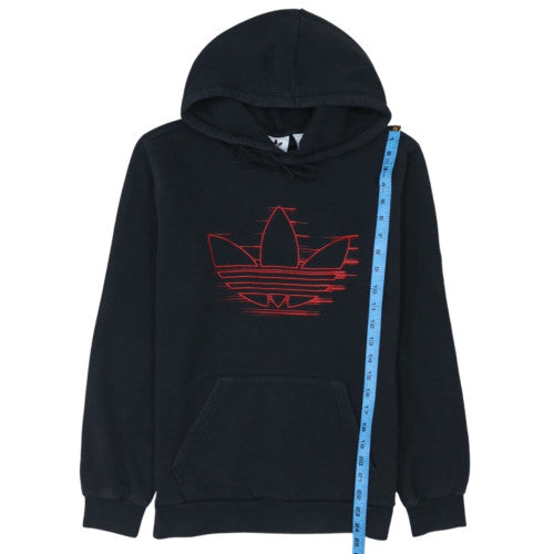 Adidas Men's Black XS Pullover Hoodie with Red Logo