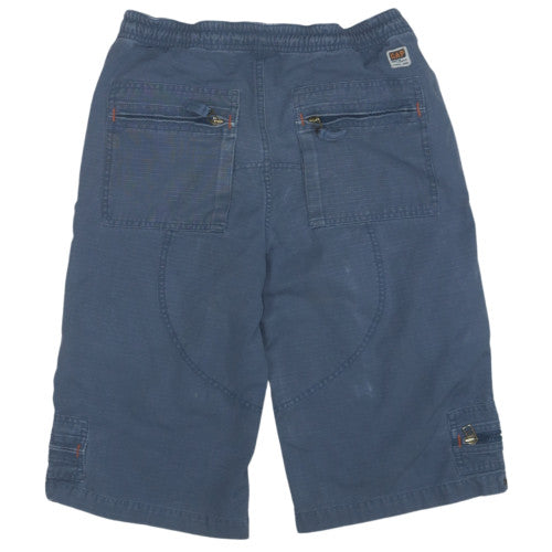 GAP Teens Blue Cargo Shorts M Elastic Waist Cotton