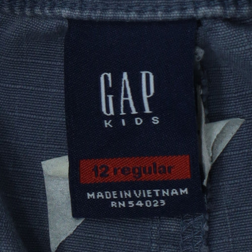 GAP Teens Blue Cargo Shorts M Elastic Waist Cotton