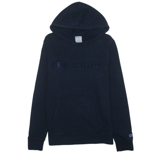 Champion Women’s Navy Pullover Hoodie Medium Cotton Blend Logo