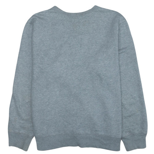 GAP Women Grey Logo Crew Neck Pullover Sweatshirt Size L