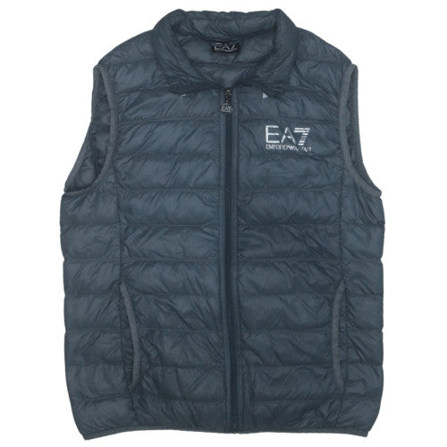 Emporio Armani EA7 Men's Grey S Quilted Down Puffer Waistcoat