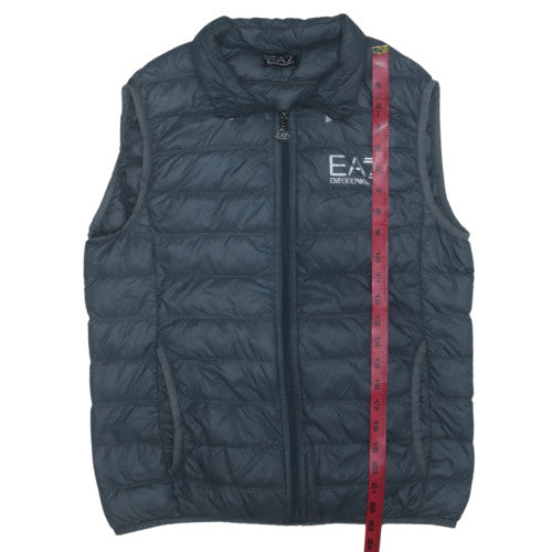 Emporio Armani EA7 Men's Grey S Quilted Down Puffer Waistcoat