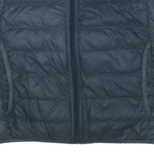Emporio Armani EA7 Men's Grey S Quilted Down Puffer Waistcoat