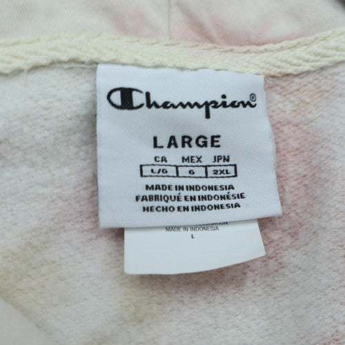 Champion Men's Multicoloured Tie Dye Pullover Hoodie Size L