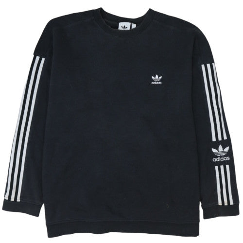 Adidas Mens Black XL Crew Neck Pullover Sweatshirt with Logo