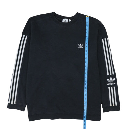 Adidas Mens Black XL Crew Neck Pullover Sweatshirt with Logo