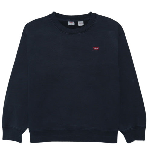 Levi's Men's Black Crew Neck Pullover Sweatshirt Size M Classic Cotton